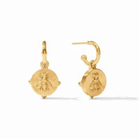 Julie Vos - Women's Honey Bee Hoop & Charm Earring