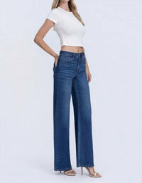 Vervet By Flying Monkey - Lila High Rise Soft Wide Leg Jean