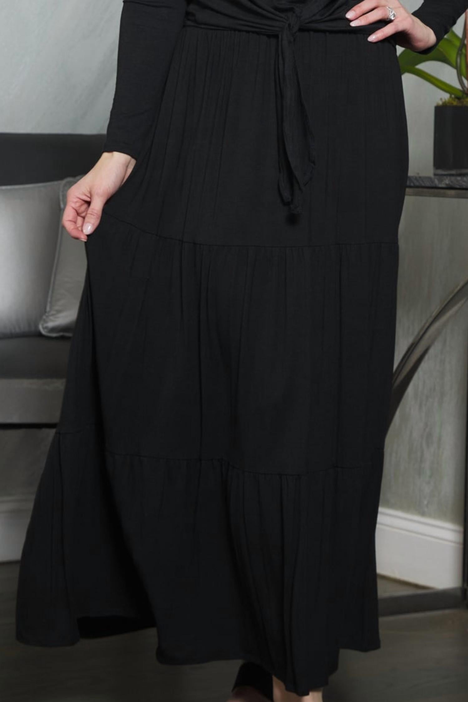 Japparel - Tiered Maxi Skirt