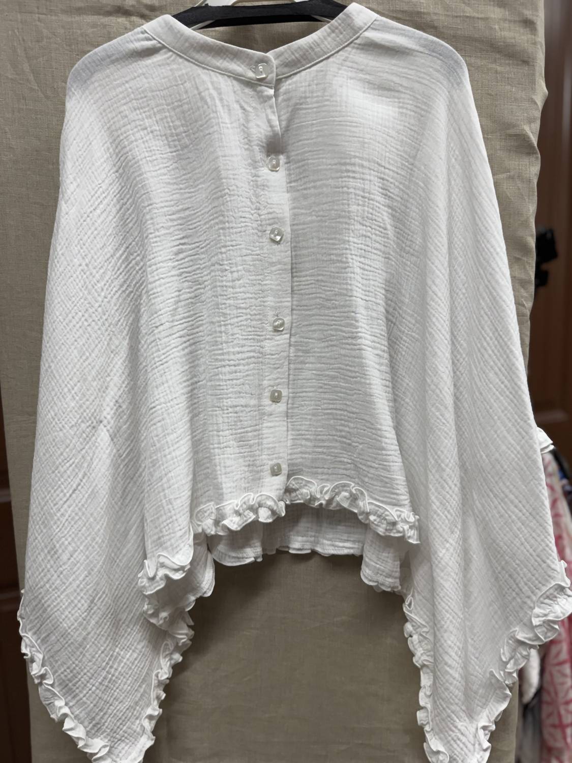 Daniali - Women's Blue Bell Gauze Top