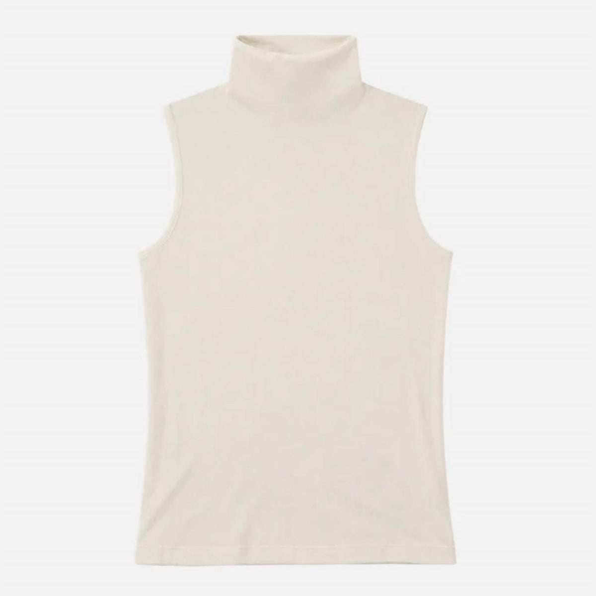 Enza Costa - Cashmere Jersey Sleeveless Turtleneck Top