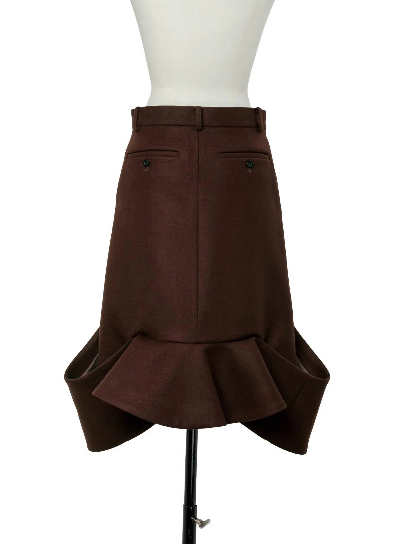 Sacai - Women's Wool Melton Skirt