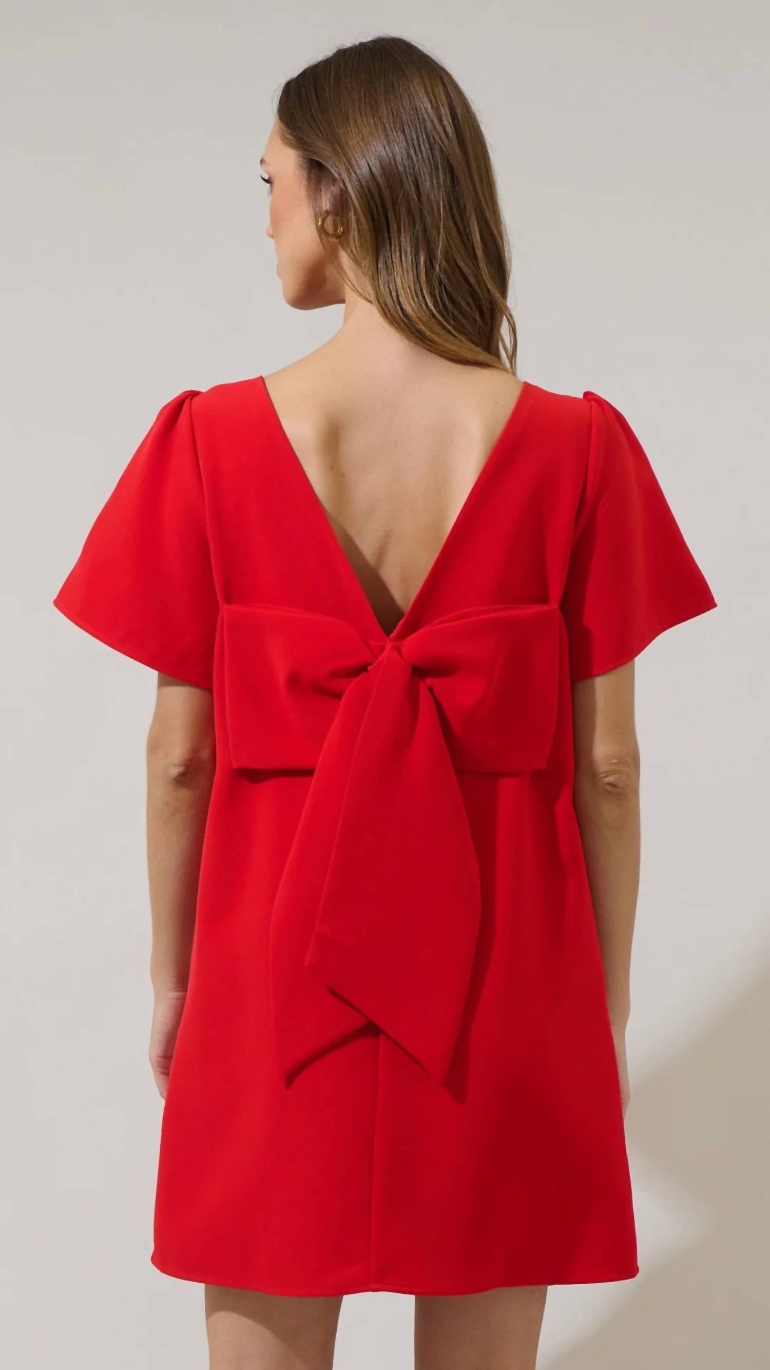 Sugarlips - Urania Bow Shift Mini Dress