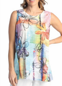 Jess & Jane - June Burnout Sleeveless Top