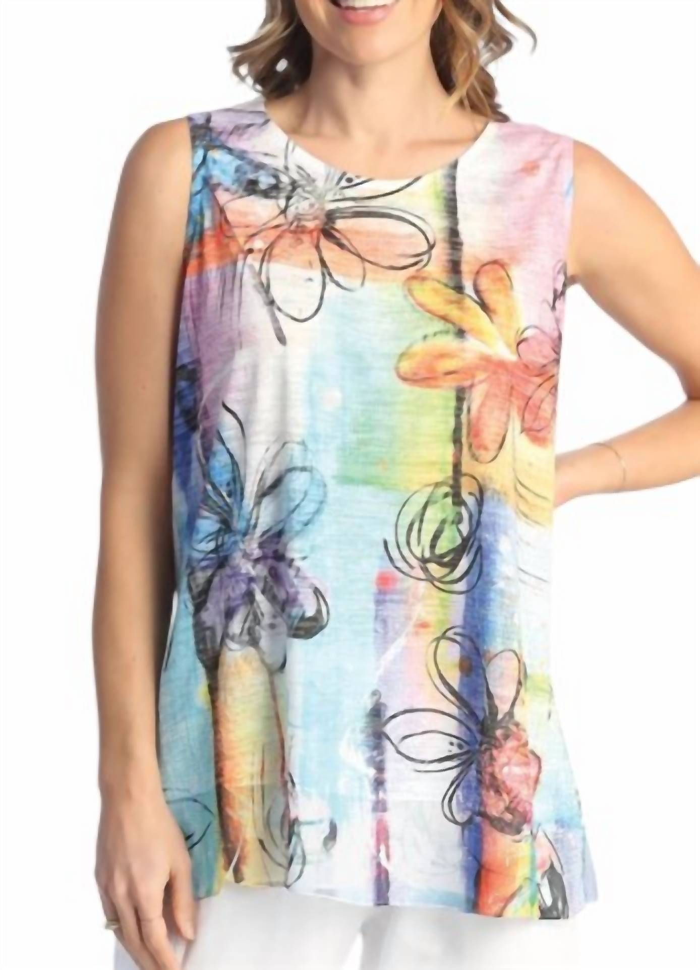 Jess & Jane - June Burnout Sleeveless Top