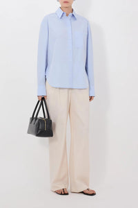 Loulou de Saison Lee Cotton Shirt in storm - women's shirt