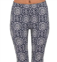 GRETCHEN SCOTT Gripeless Pull On Pants in sultan s dining room navy white - women's pants - alternate view
