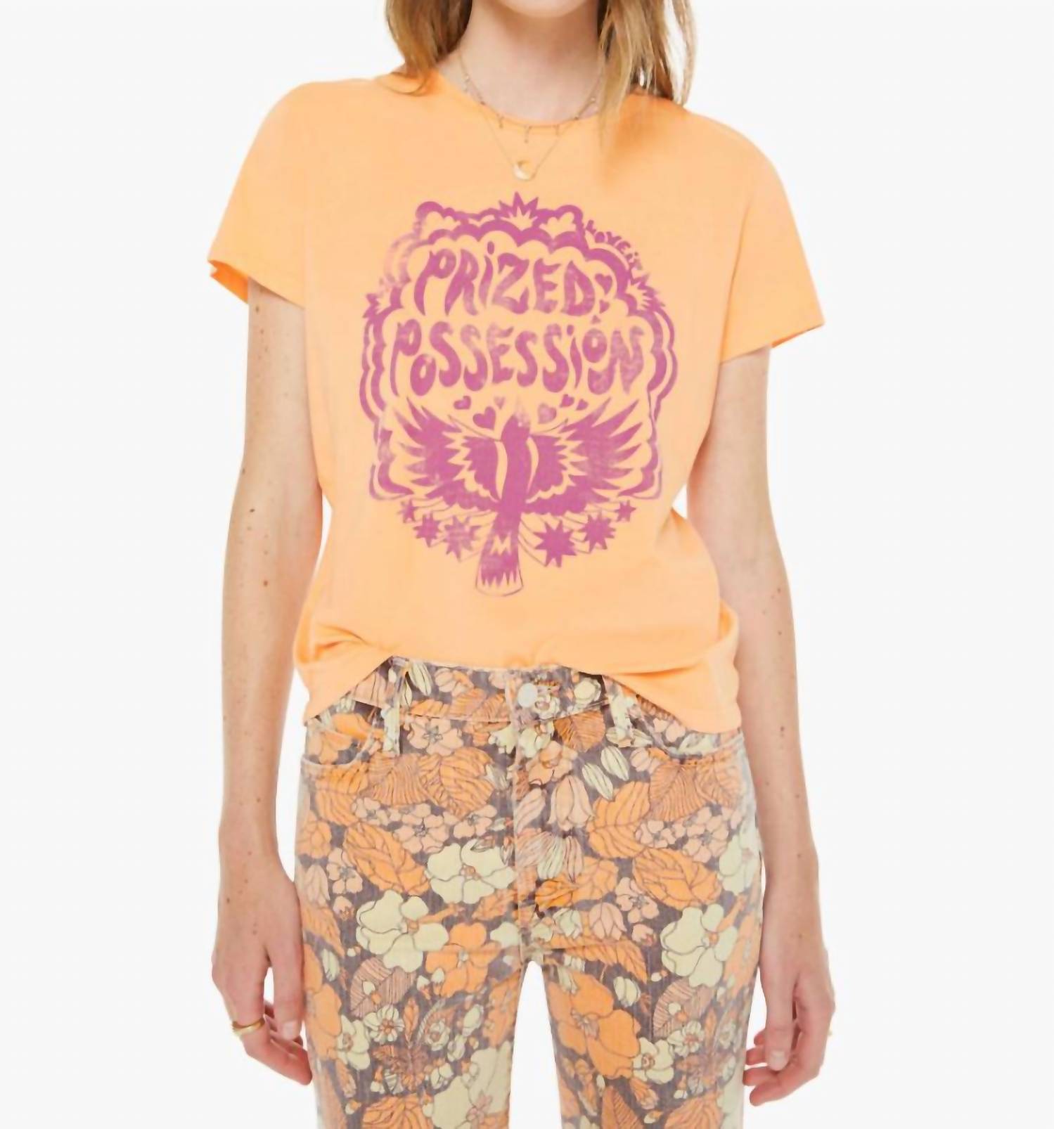 Mother Lil Goodie Goodie T Shirt in orange - women's t-shirt