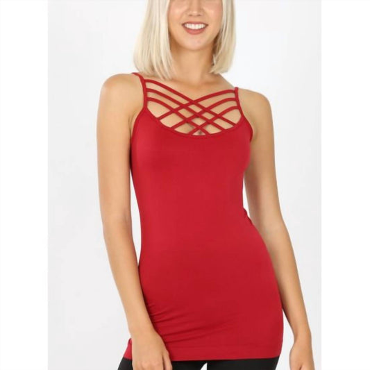 Zenana - Triple Criss-cross Cami Top