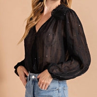 Kori - Crinkle Chiffon Bodysuit