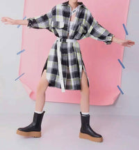 Bsl - Checked Maxi Jacket