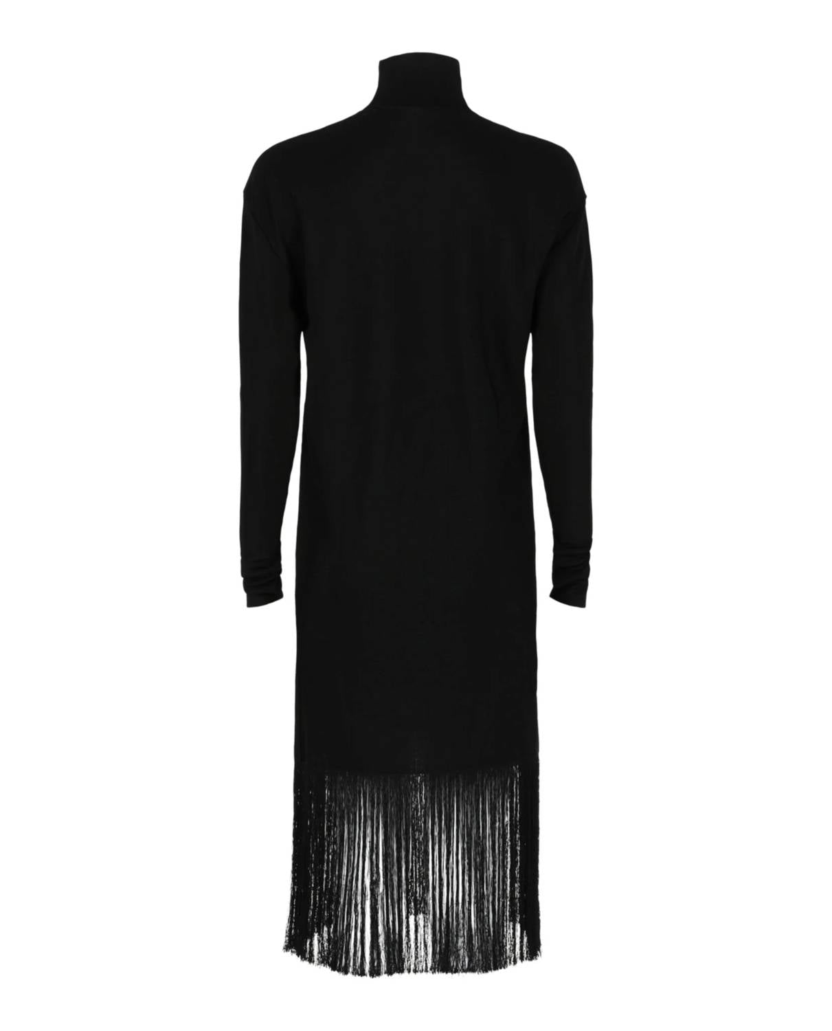 Salvatore Ferragamo - Cutout And Fringe Hem Dress