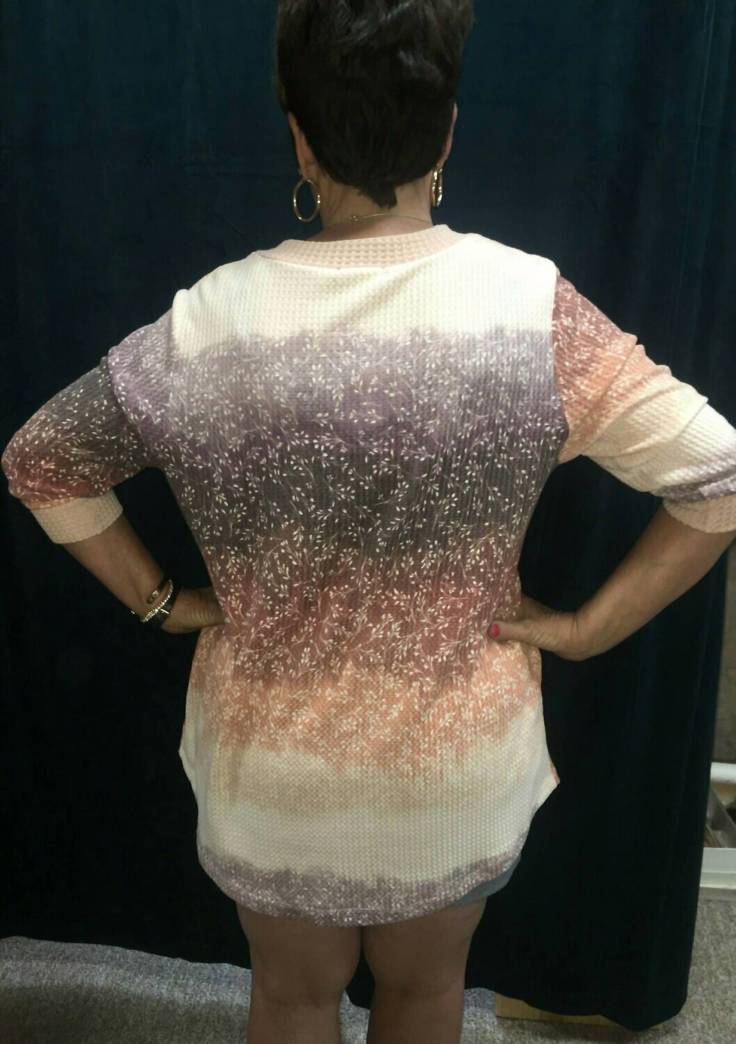 Flower Print Plus Top