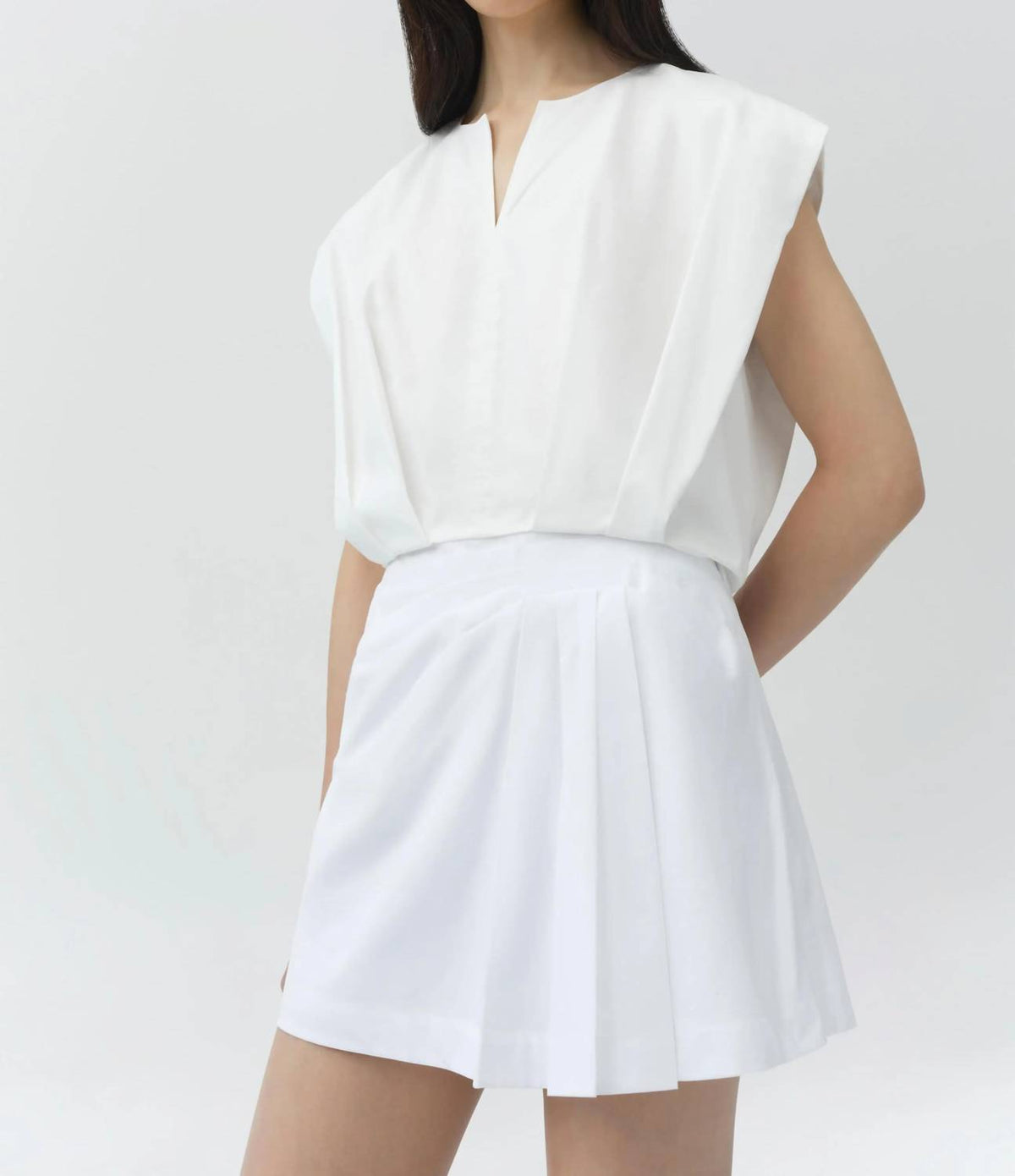 Simkhai - DEVLIN COTTON PLEATED MINI SKORT