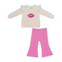 Angel Dear - Football Waffle Ruffle Sweatshirt