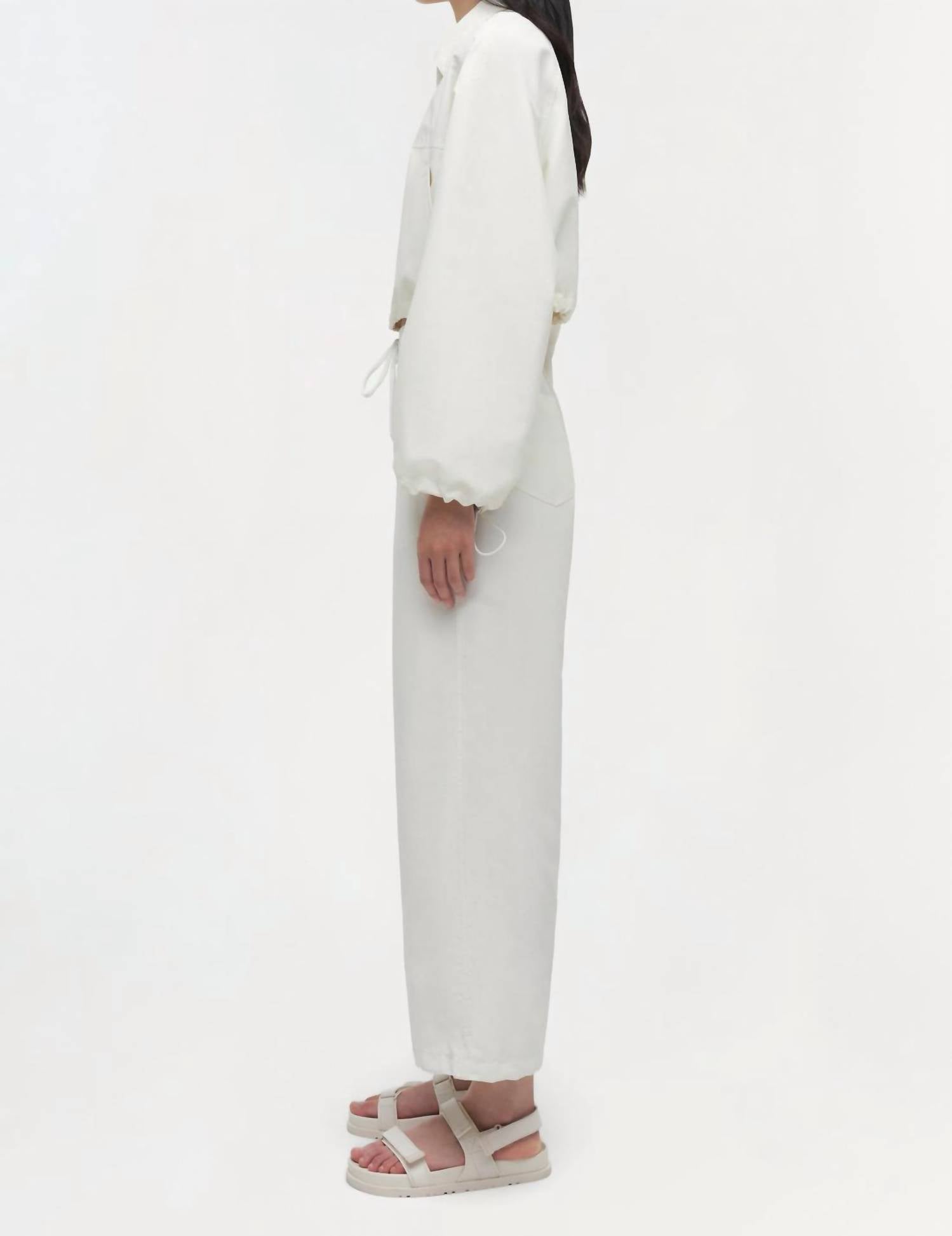 SIMKHAI Lennox Pant in white - women's pants - alternate view