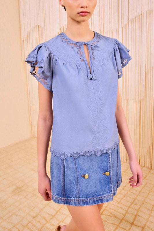 Ulla Johnson - Effie Flutter Sleeve Top