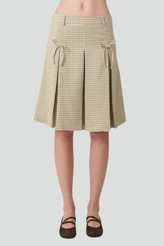 Find Me Now - Women's Bow Pleated Skirt