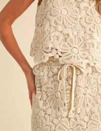 Miou Muse - Sweet Melody Crochet Skirt