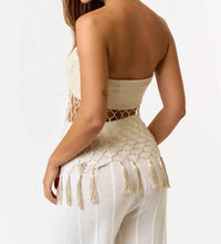 Blue Blush - Sand & Sunshine Tassel Top