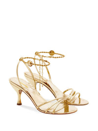 Salvatore Ferragamo Women's Denise Ankle Chain Sandal in gold - women's sandal - detail view