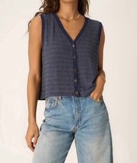 Project Social T - Viva Button Front Sweater Tank Top