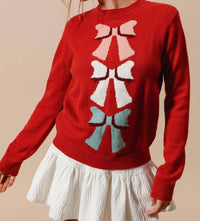 So Me - Bow Ribbon Knitted Sweater