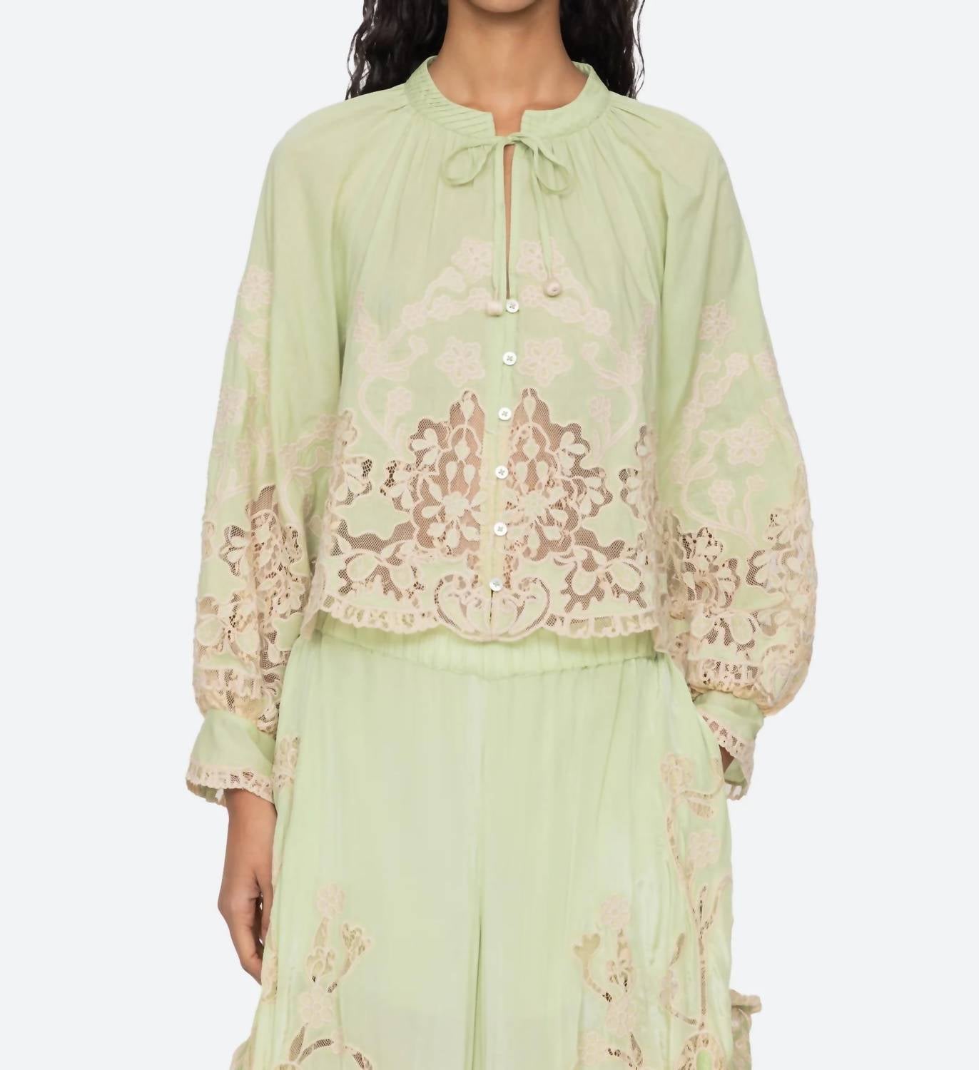 Sea - Gracelyn Lace Top
