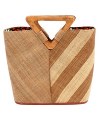 Shebobo - Women's Zuki Two Tone Straw Handbag
