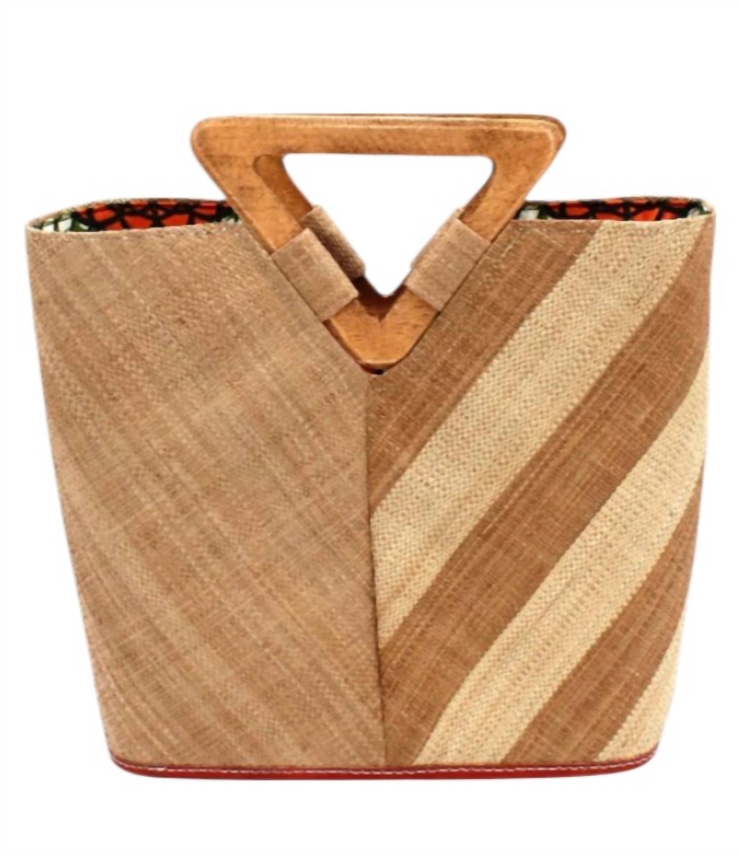 Shebobo - Women's Zuki Two Tone Straw Handbag