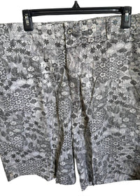 Charleston Khakis Men's Floral Shorts in black white - men's shorts - detail view