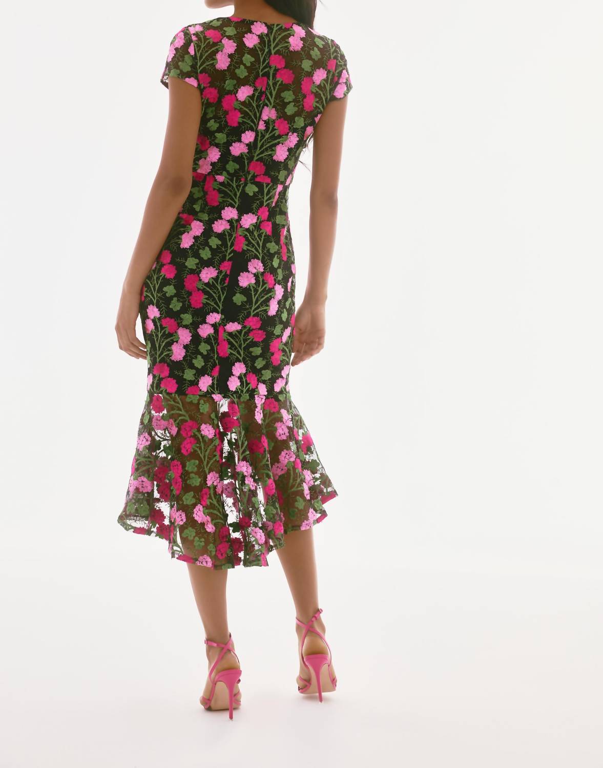 Joseph Ribkoff - Floral V-neck Midi Dress