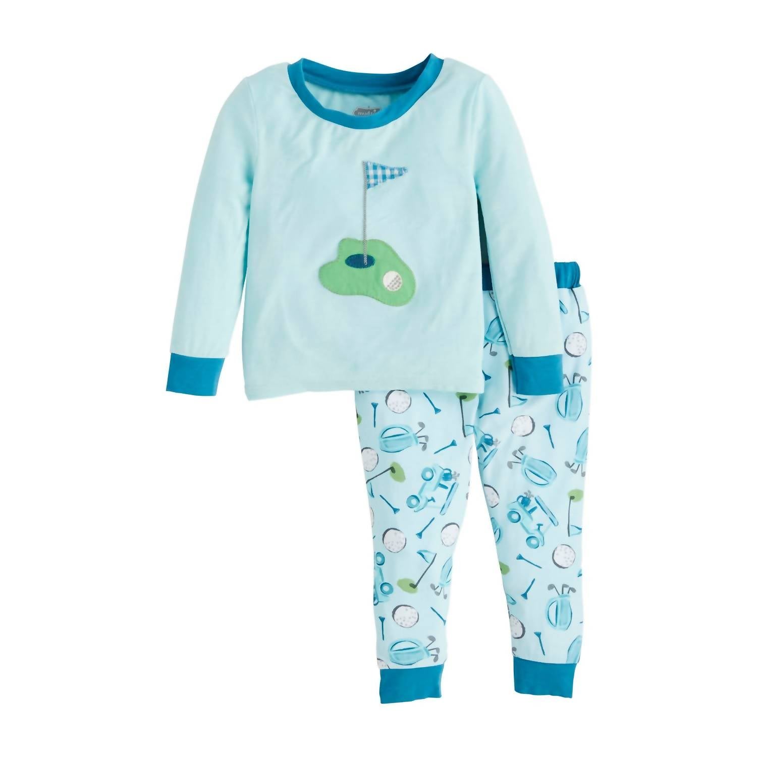 Mudpie - Golf Applique Pajamas Set