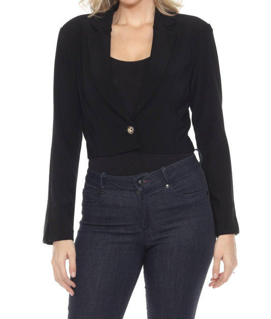 Joseph Ribkoff - Long Sleeve Cropped Blazer