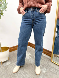 Just Black Denim - High Rise Retro Straight Leg Jeans