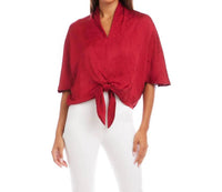 Karen Kane - Flare Sleeve Tie-Front Top
