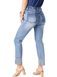 Coco + Carmen - Everstretch Straight Ankle With Wide Cuff Jeans