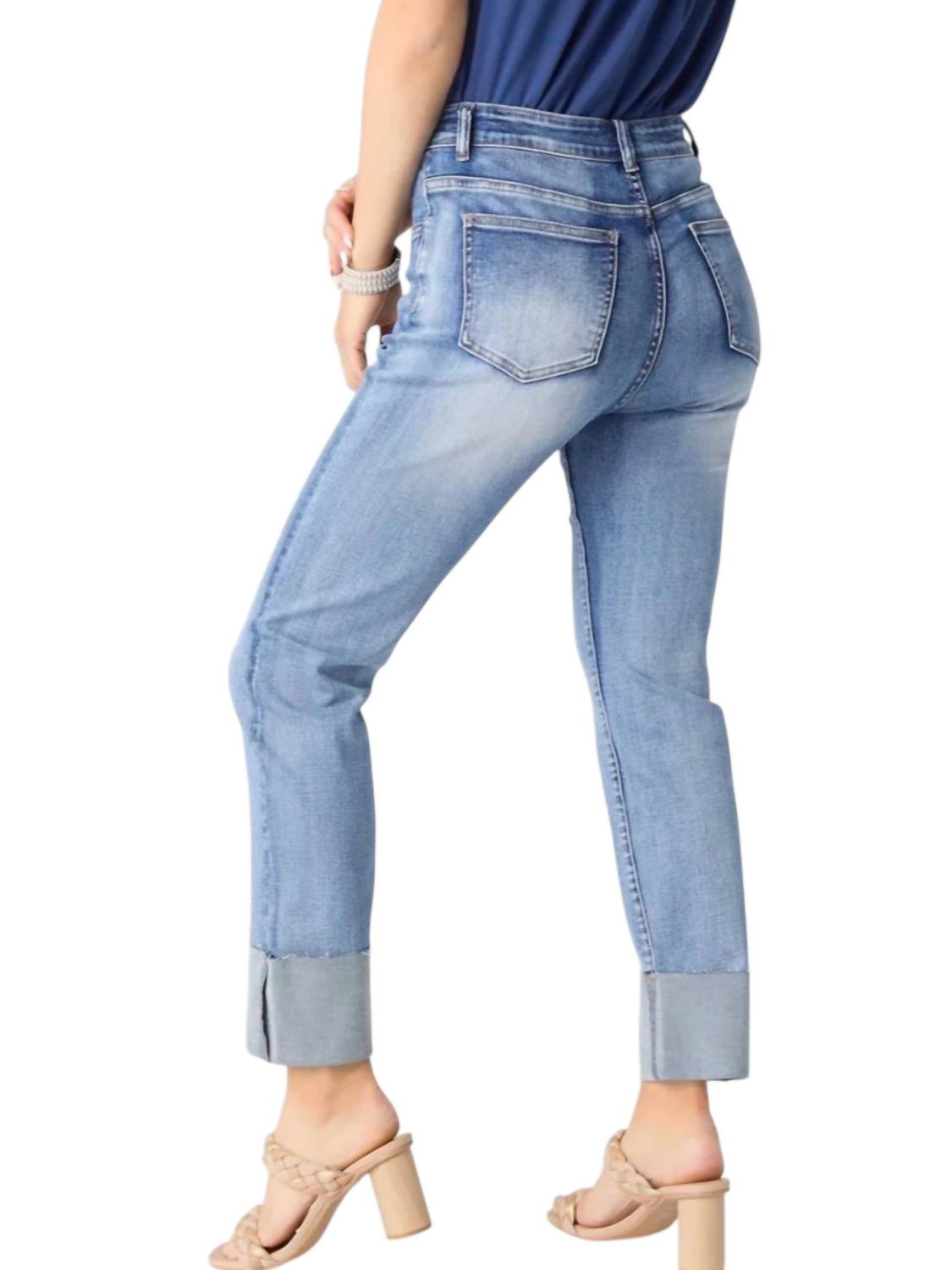 Coco + Carmen - Everstretch Straight Ankle With Wide Cuff Jeans