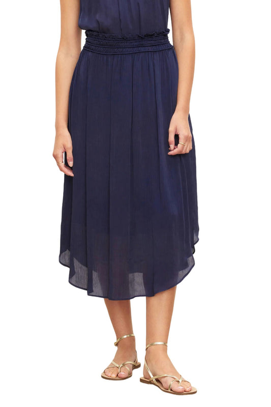 Velvet By Graham & Spencer - Crinkled Viscose Midi Skirt