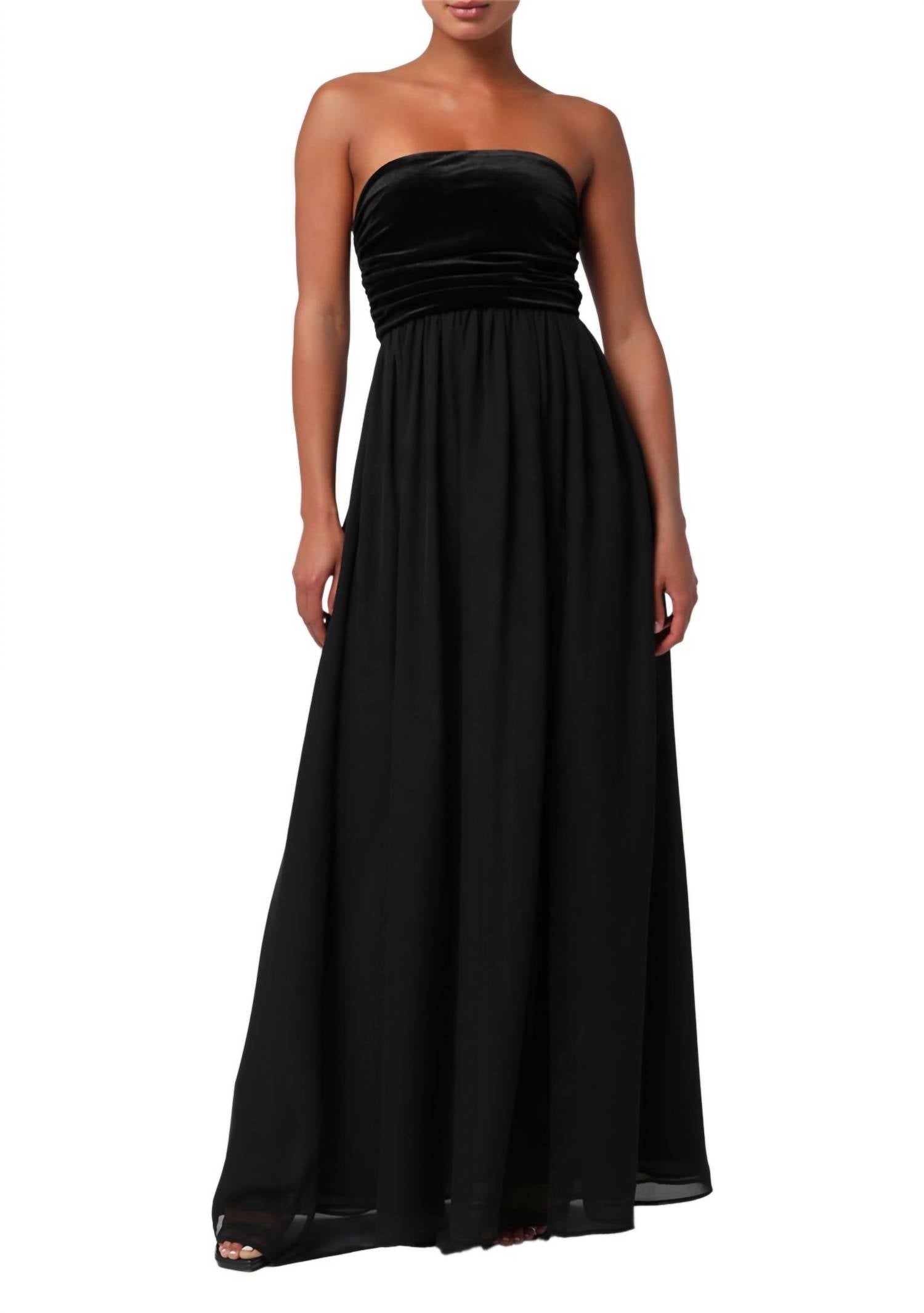 Lulus - Women's Briar Velvet Strapless Dress