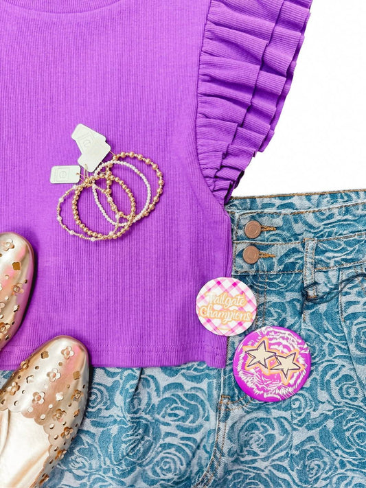 Habitual - Girls' Floral Denim Shorts