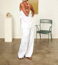 Ciao Lucia - Ermmano Embroidered Flower Pants