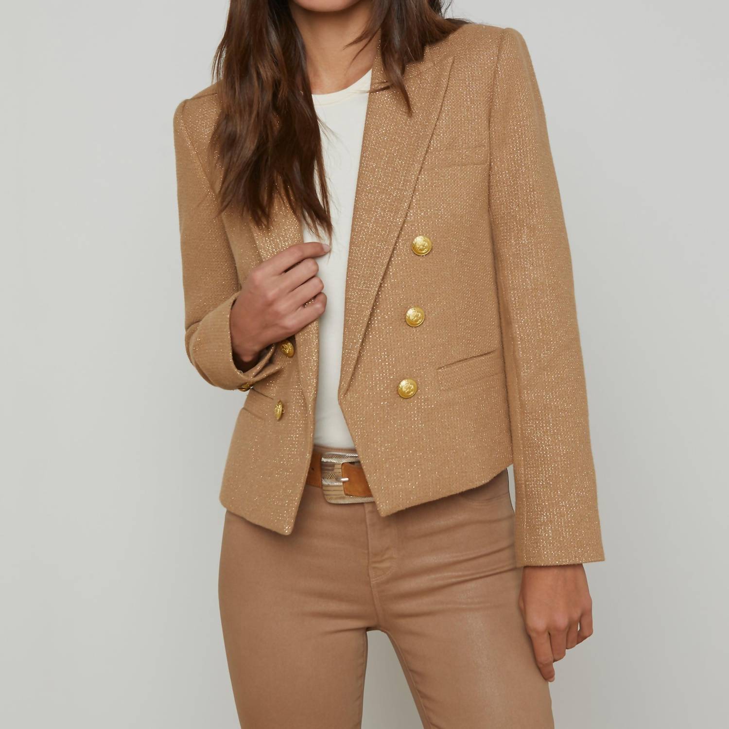 L'Agence - Brooke Double Breasted Crop Blazer