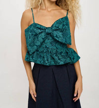 Meet Me In Santorini - Jacquard Bow Top