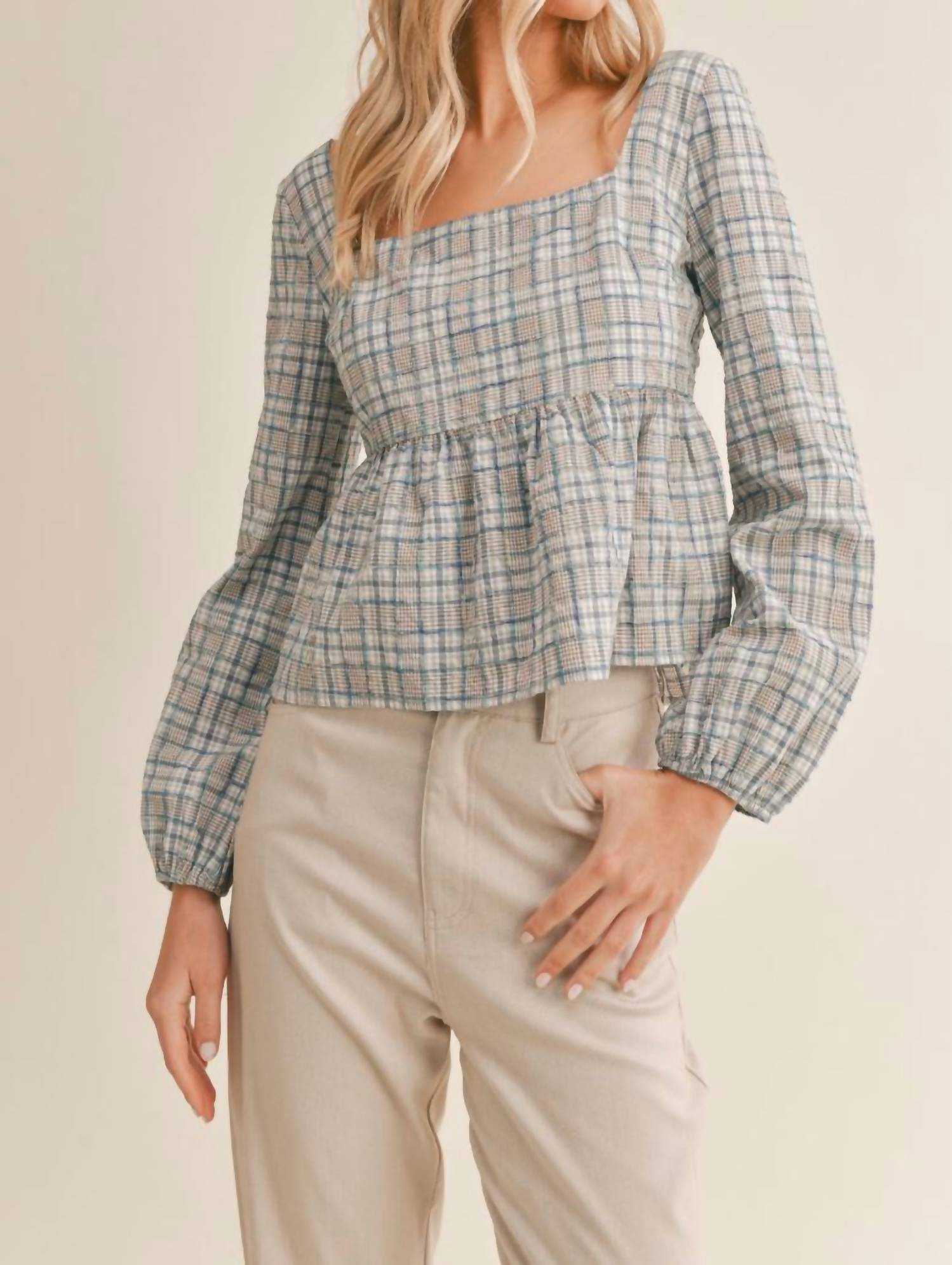 Making Memories Plaid Top