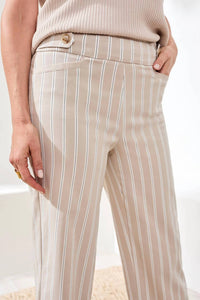 Tribal - Bengaline Stripe Pull-on Capri Pants