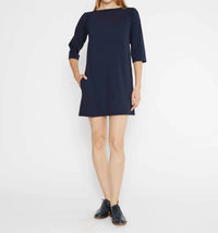 RIPLEY RADER Ponte Knit A-line Dress in navy - women's dress