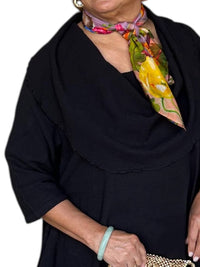 Sea Breeze - Hawaiian Gauze Cowl Neck Tunic Top