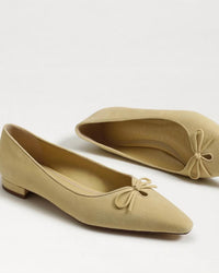 Sam Edelman WOMEN'S ESMIRA POINTED TOE BALLET FLAT in butter yellow - women's flats - detail view