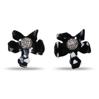 Lele Sadoughi - Women's Jet Small Crystal Lily Earrings